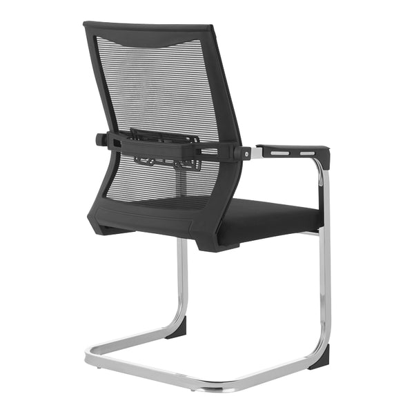 Scaun vizitator Chromatic, mesh si metal, Negru, 54x53x97 cm