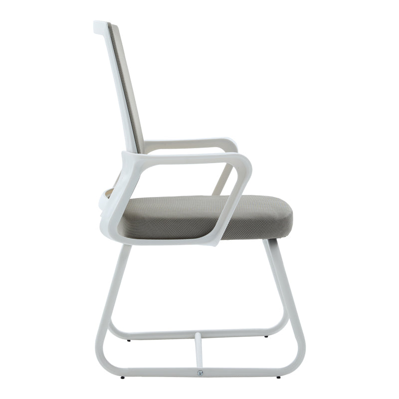 Scaun vizitator Palma, mesh, 46x52x94 cm - Alb-Gri