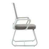 Scaun vizitator Palma, mesh, 46x52x94 cm - Alb-Gri