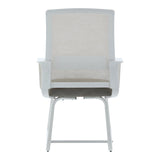Scaun vizitator Palma, mesh, 46x52x94 cm - Alb-Gri