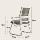 Scaun vizitator Palma, mesh, 46x52x94 cm - Alb-Gri