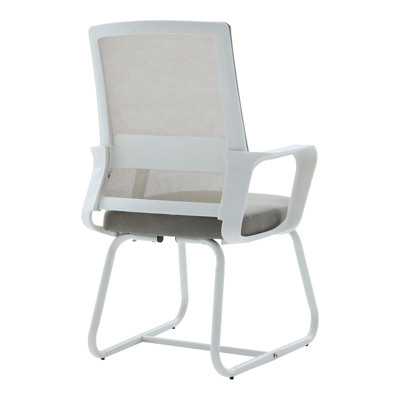 Scaun vizitator Palma, mesh, 46x52x94 cm - Alb-Gri