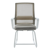 Scaun vizitator Palma, mesh, 46x52x94 cm - Alb-Gri