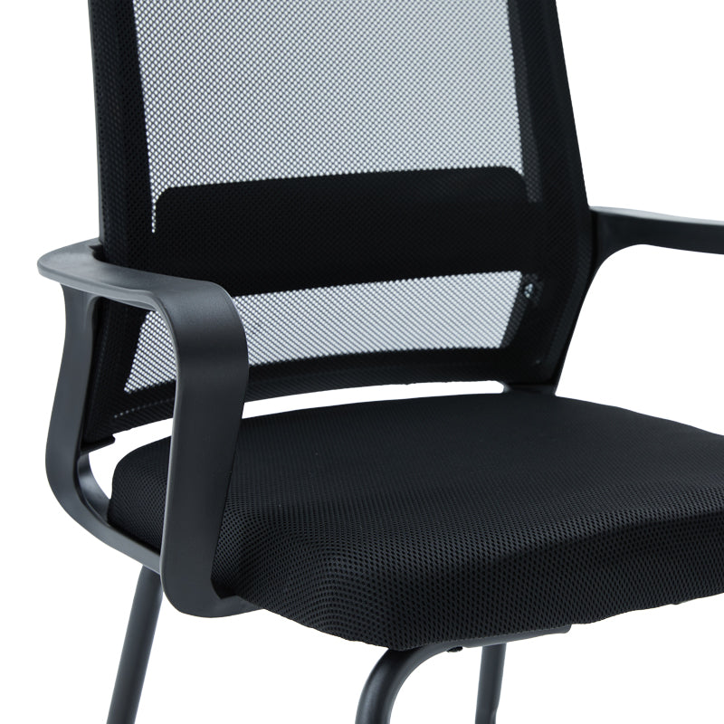 Scaun vizitator Palma, mesh, 46x52x94 cm - Negru