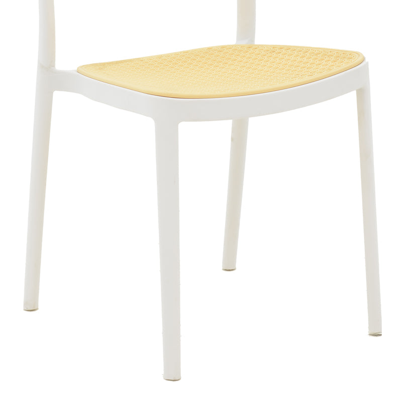 Scaun Westley, Alb - Negru, 55x47x81 cm - Alb