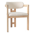 Scaun Winsor, Lemn rubberwood, Bej, 59x51x76 cm