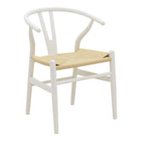 Scaun Wishbone, Alb, 53x55x76 cm
