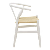 Scaun Wishbone, Alb, 53x55x76 cm