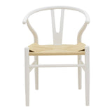 Scaun Wishbone, Alb, 53x55x76 cm