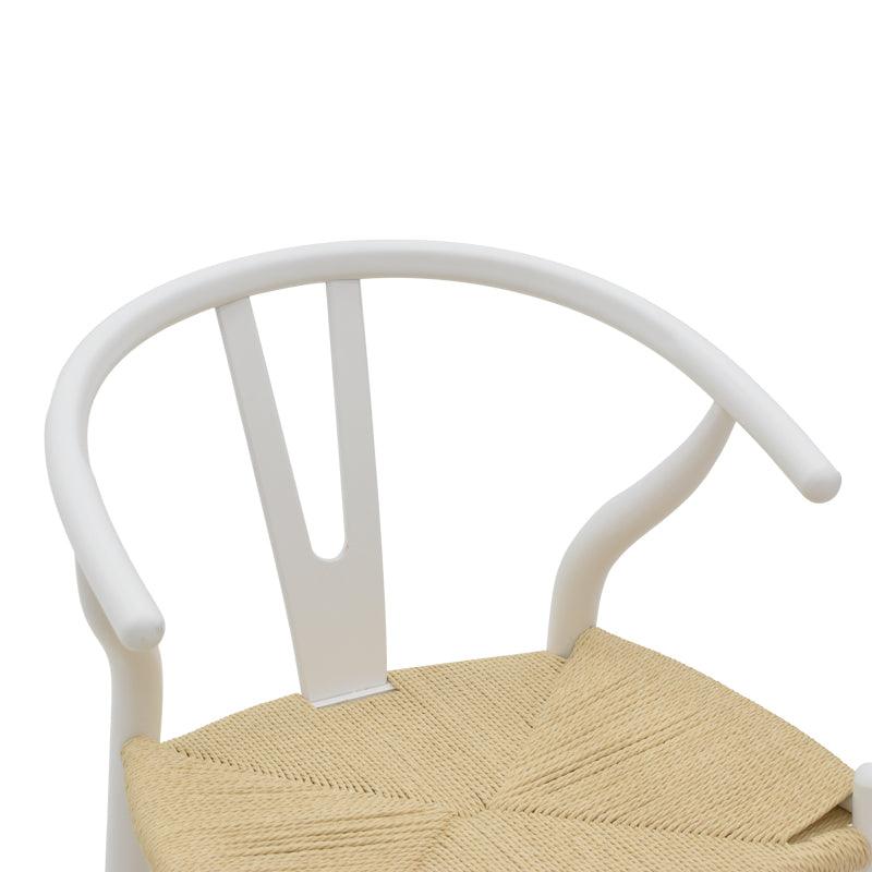 Scaun Wishbone, Alb, 53x55x76 cm