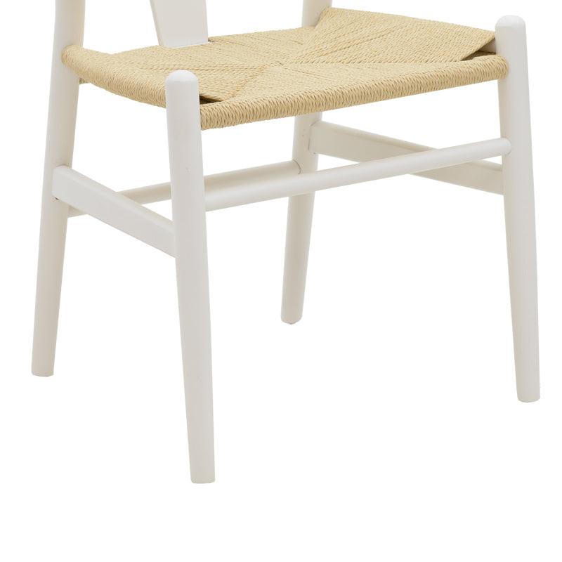 Scaun Wishbone, Alb, 53x55x76 cm