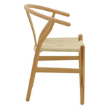 Scaun Wishbone, Alb, 53x55x76 cm