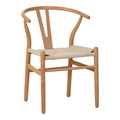 Scaun Wishbone rubberwood-rope, Natural 60x51x80cm