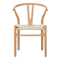 Scaun Wishbone rubberwood-rope, Natural, 60x51x80 cm, perspectiva suplimentara