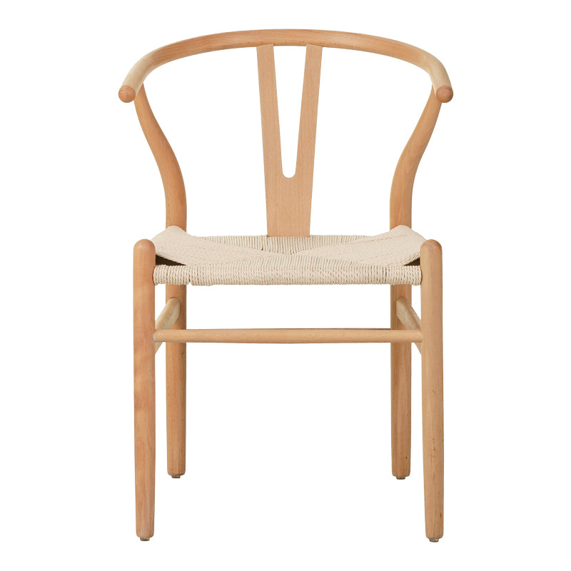 Scaun Wishbone rubberwood-rope, Natural, 60x51x80 cm, perspectiva suplimentara