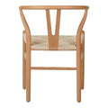 Scaun Wishbone rubberwood-rope, Natural, 60x51x80 cm, foto produs