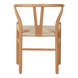 Scaun Wishbone rubberwood-rope, Natural, 60x51x80 cm