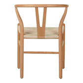 Scaun Wishbone rubberwood-rope, Natural, 60x51x80 cm, foto produs