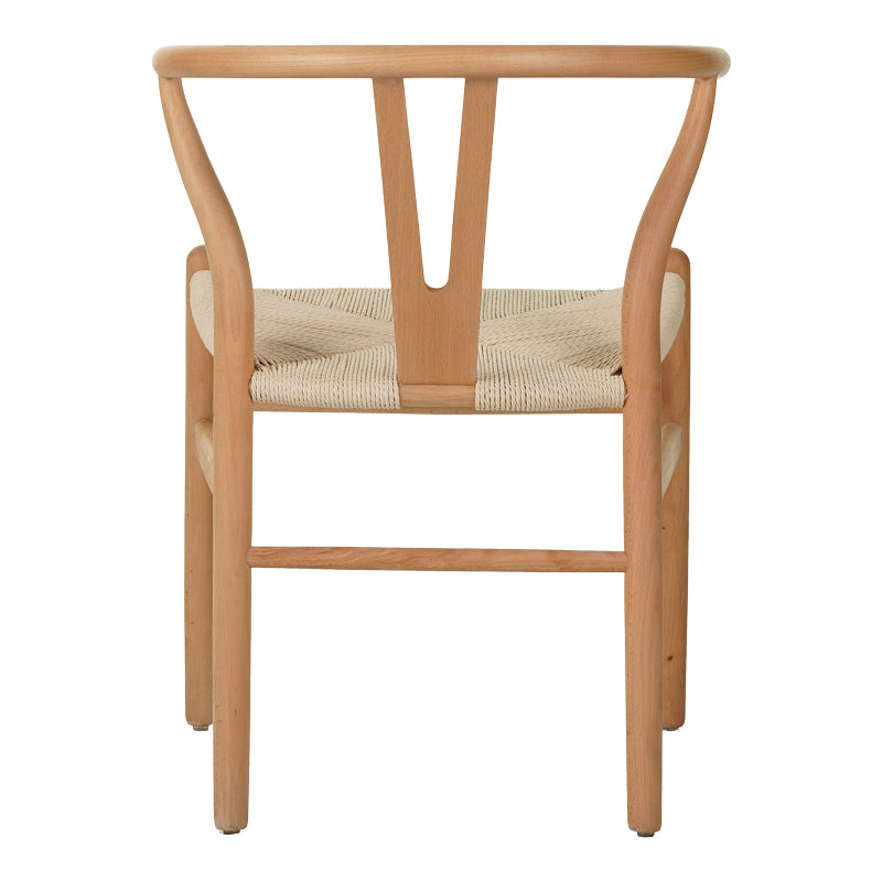 Scaun Wishbone rubberwood-rope, Natural, 60x51x80 cm, foto produs
