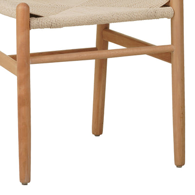 Scaun Wishbone rubberwood-rope, Natural, 60x51x80 cm, foto produs 7