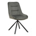 Scaun Wori Gri inchis catifea-metal picior negru 48x56x82 cm