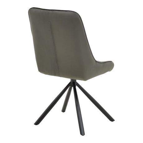 Scaun Wori Gri inchis catifea-metal picior, negru, 48x56x82 cm