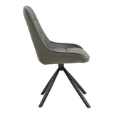 Scaun Wori Gri inchis catifea-metal picior, negru, 48x56x82 cm