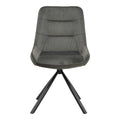 Scaun Wori Gri inchis catifea-metal picior, negru, 48x56x82 cm, perspectiva suplimentara