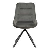 Scaun Wori Gri inchis catifea-metal picior, negru, 48x56x82 cm, perspectiva suplimentara