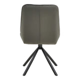 Scaun Wori Gri inchis catifea-metal picior, negru, 48x56x82 cm