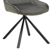 Scaun Wori Gri inchis catifea-metal picior, negru, 48x56x82 cm, foto produs 7