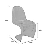 Scaun Xyofa PC Transparent, Multicolor, 42x45x85 cm