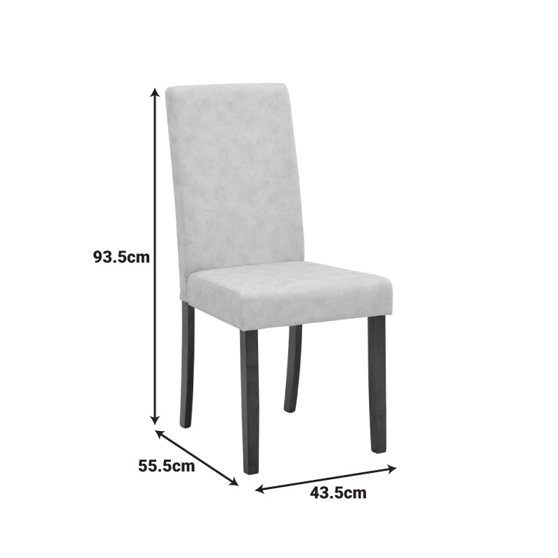 Scaun Zeben, Lemn rubberwood, 44x56x94 cm - Negru