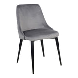 Scaun Zedna, Catifea, galbena, 51x58x84 cm - Gri