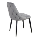 Scaun Zedna, Catifea, galbena, 51x58x84 cm - Gri