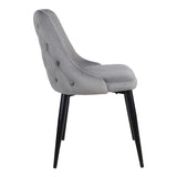 Scaun Zedna, Catifea, galbena, 51x58x84 cm - Gri