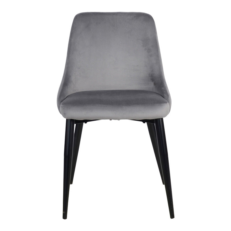 Scaun Zedna, Catifea, galbena, 51x58x84 cm - Gri