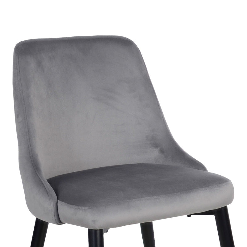 Scaun Zedna, Catifea, galbena, 51x58x84 cm - Gri