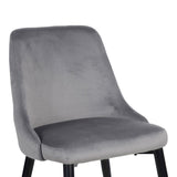 Scaun Zedna, Catifea, galbena, 51x58x84 cm - Gri