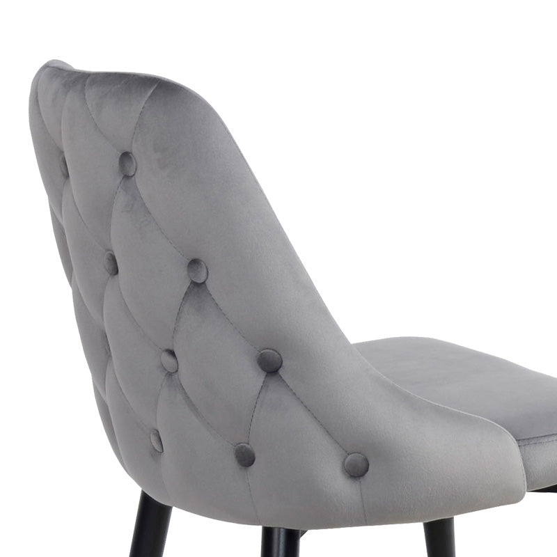 Scaun Zedna, Catifea, galbena, 51x58x84 cm - Gri