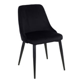 Scaun Zedna, Catifea Neagra, Negre, 51x58x84 cm
