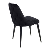 Scaun Zedna, Catifea Neagra, Negre, 51x58x84 cm