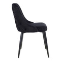 Scaun Zedna, Catifea Neagra, Negre, 51x58x84 cm, detaliu produs