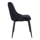 Scaun Zedna, Catifea Neagra, Negre, 51x58x84 cm