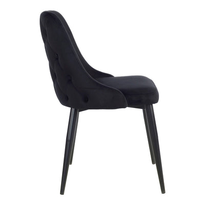 Scaun Zedna, Catifea Neagra, Negre, 51x58x84 cm, detaliu produs