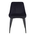 Scaun Zedna, Catifea Neagra, Negre, 51x58x84 cm, perspectiva suplimentara