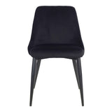 Scaun Zedna, Catifea Neagra, Negre, 51x58x84 cm
