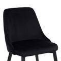 Scaun Zedna, Catifea Neagra, Negre, 51x58x84 cm, foto produs
