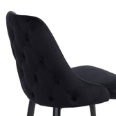 Scaun Zedna, Catifea Neagra, Negre, 51x58x84 cm, foto produs 6