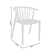 Scaun Zelma, Alb, 55x53x73 cm, foto produs